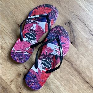 Haviana Slim Flip Flop Tropical Print